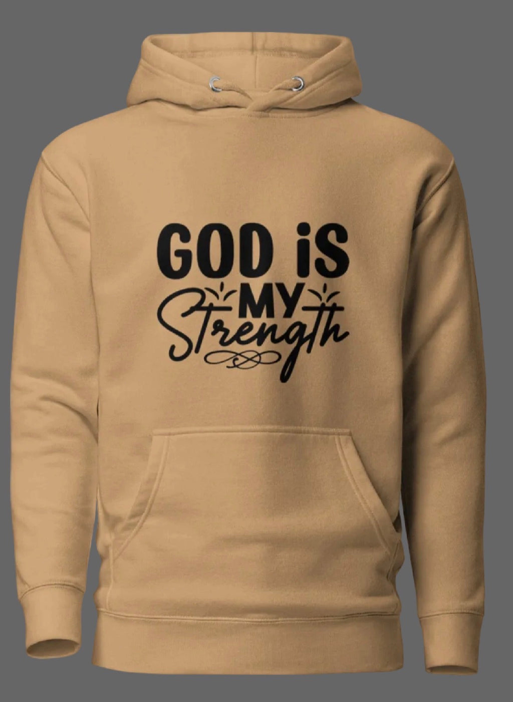 God Is My Strength Hoodie | Christian Faith Inspirational Pullover