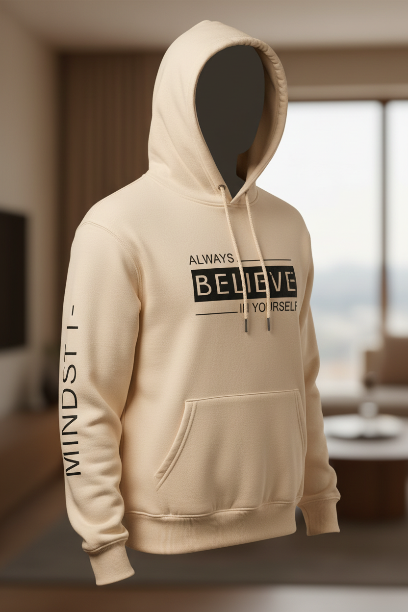 Mindset Collection Unisex Hoodie – "Always Believe in Yourself" Heavyweight Pullover