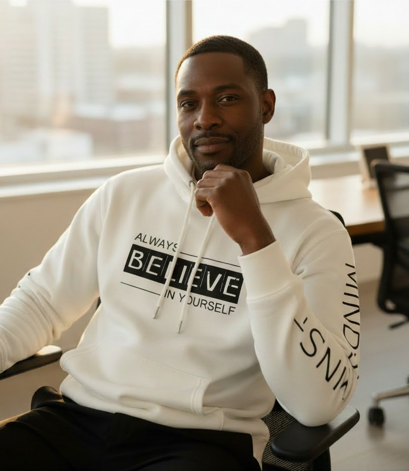 Mindset Collection Unisex Hoodie – "Always Believe in Yourself" Heavyweight Pullover