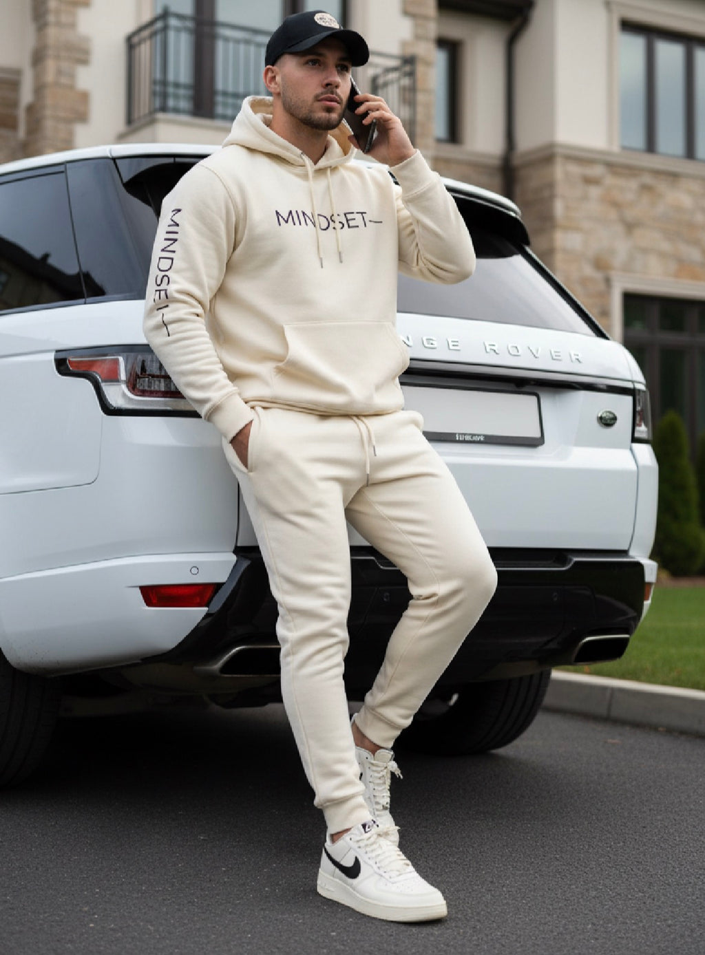 Mindset Collection Unisex Hoodie – Signature "MINDSET" Cream Heavyweight Pullover