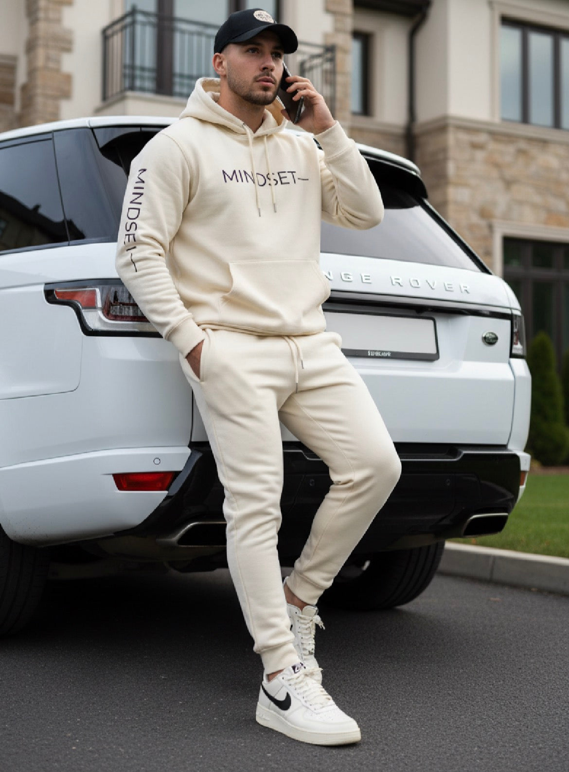 Mindset Collection Unisex Hoodie – Signature "MINDSET" Cream Heavyweight Pullover