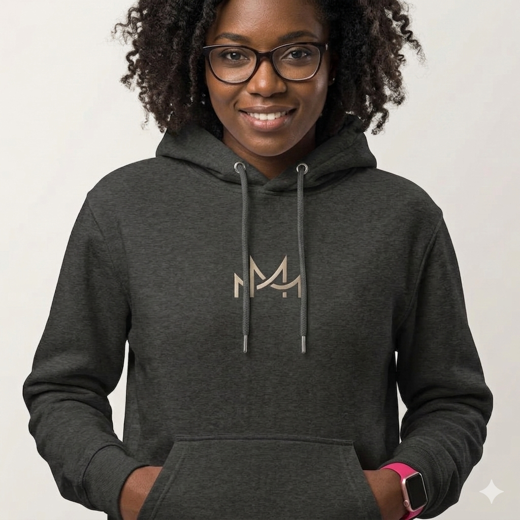 “Locking In” Hot Pink/Black Graphic Back Hoodie - Gray