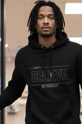 Mindset Collection Unisex Hoodie – "Always Believe in Yourself" Black Heavyweight Pullover