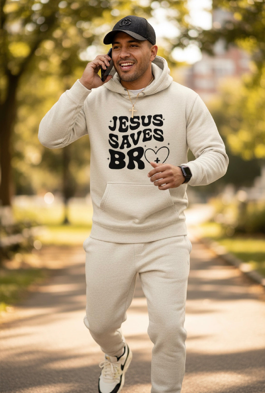Jesus Saves Bro Hoodie | Christian Faith Graphic Pullover