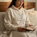 Trust In The Lord Proverbs 3:5 Graphic Hoodie - Cream Off-White