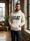 GOAT God Over All Things Graphic Hoodie - Bone Cream
