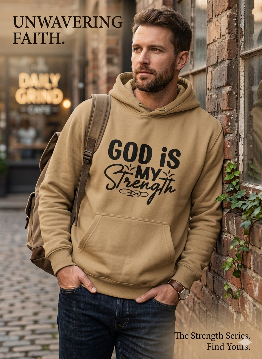 God Is My Strength Hoodie | Christian Faith Inspirational Pullover
