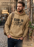 God Is My Strength Hoodie | Christian Faith Inspirational Pullover