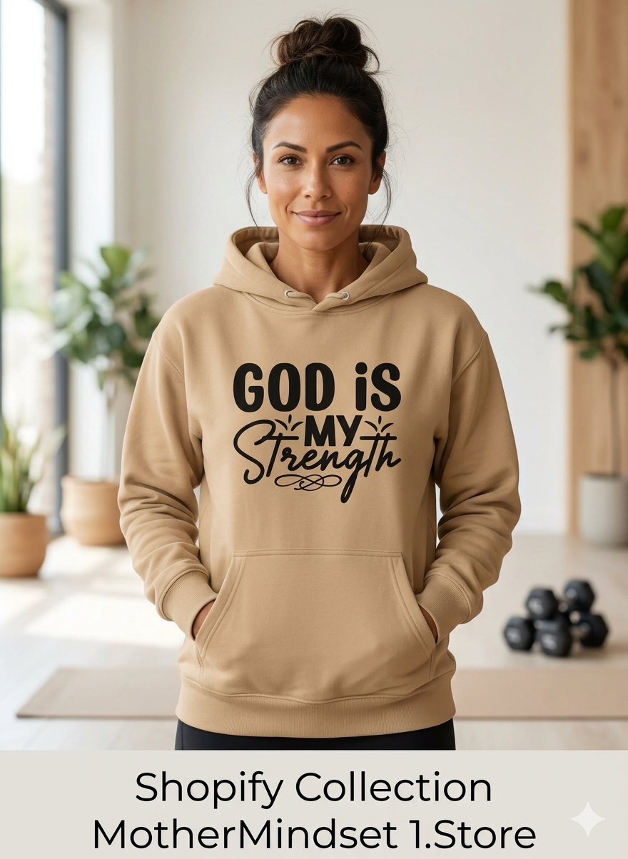 God Is My Strength Hoodie | Christian Faith Inspirational Pullover