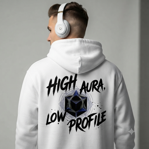 Hi Aura Back Graphic Hoodie | MotherMindset Intention Collection – White