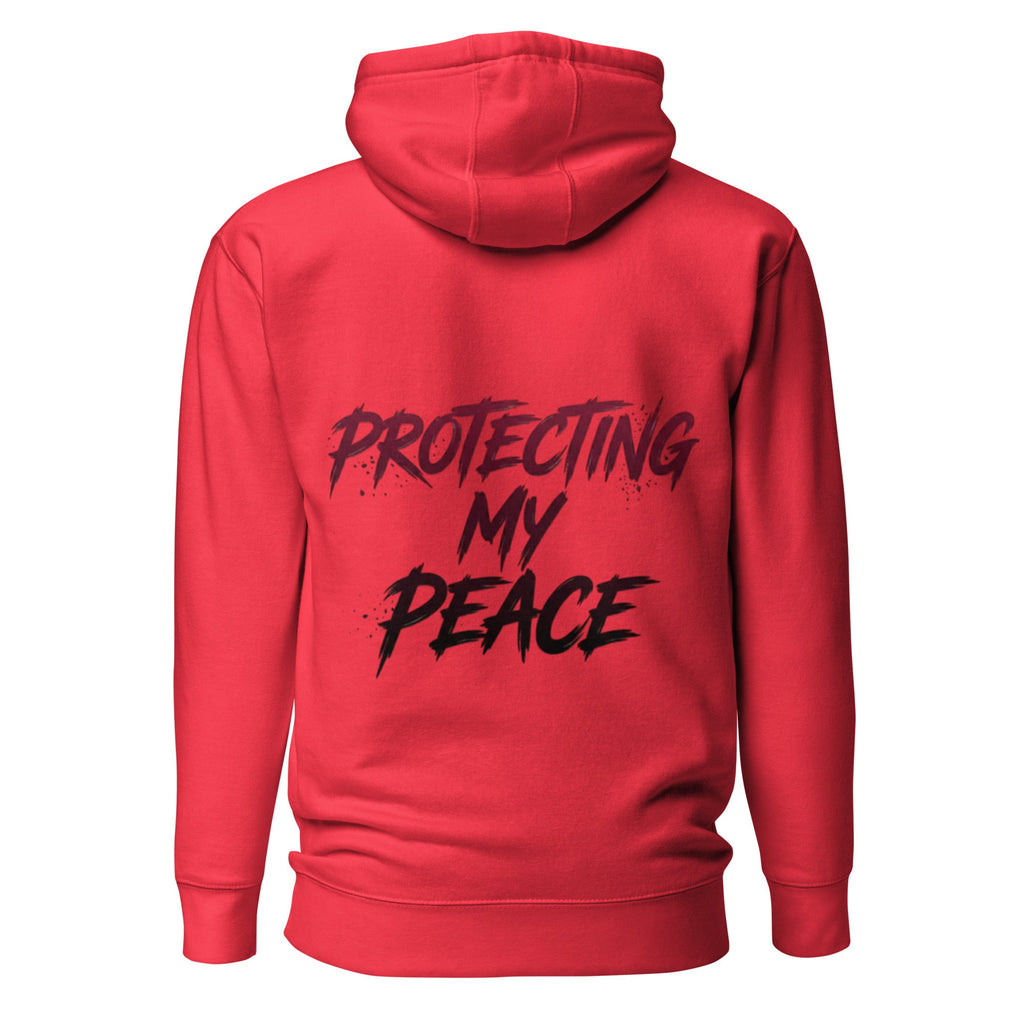 Protecting My Peace Back Graphic Hoodie | MotherMindset Intention Collection – Red