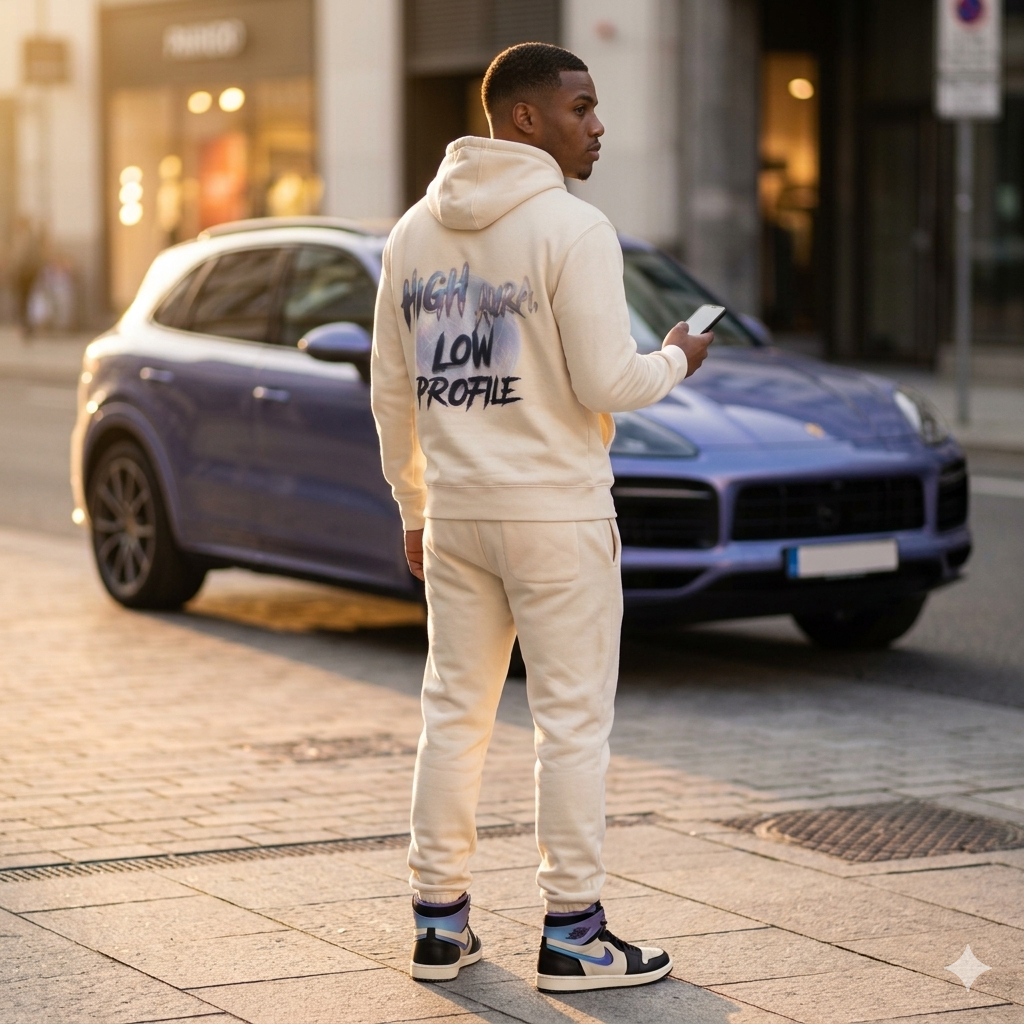 Hi Aura Low Profile Hoodie – Bone Cream