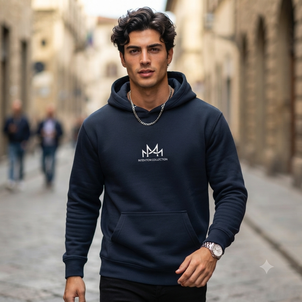 Resilient by Design Back Graphic Hoodie | MotherMindset Intention Collection – Navy Blue