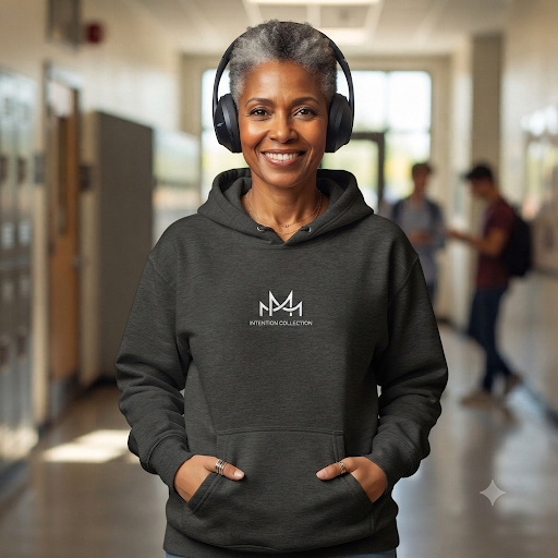 Resilient by Design Back Graphic Hoodie | MotherMindset Intention Collection – Dark Gray
