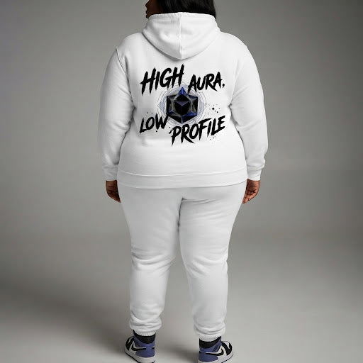 Hi Aura Back Graphic Hoodie | MotherMindset Intention Collection – White